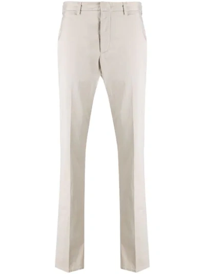 Z Zegna Tapered Slim-fit Chinos In Nude