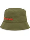 Prada Linea Rossa Bucket Hat In Green
