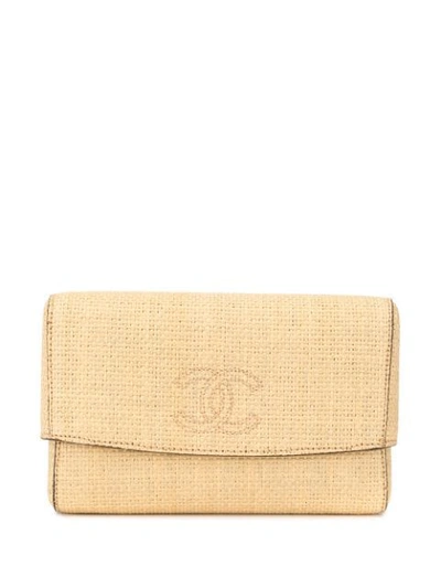 Pre-owned Chanel 1998s Cc Clutch In Brown