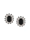 Dolce & Gabbana Rhinestone Clip-on Earrings In Silber