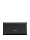 Emporio Armani Foldover Wallet In Black