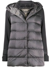 Herno Layered Down Jacket In Grey