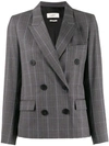 Isabel Marant Étoile Fitted Checked Blazer In Grau
