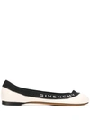 Givenchy Elasticated Ballerina Flats In White