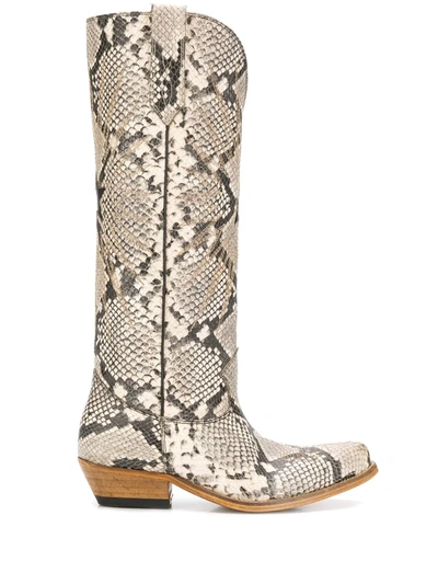 Golden Goose Low Wish Star Boots In Neutrals