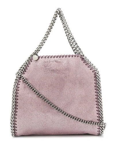 Stella Mccartney Mini Falabella Metallic Tote In Pink