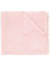 Begg & Co Soft Weave Scarf In Rosa Pink