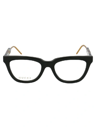 Gucci Glasses In Black Black Transparent