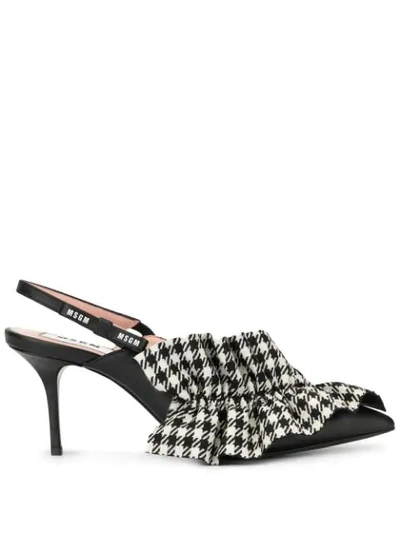 Msgm Houndstooth Application Pumps In Black
