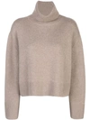 Co Boxy Fit Turtle Neck Jumper In Fawn