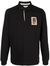 Kent & Curwen Long Sleeve Polo Shirt In Black