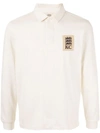 Kent & Curwen Long Sleeve Polo Shirt In White