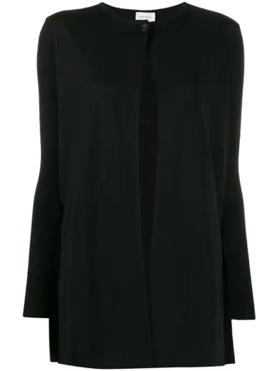 Ferragamo Printed Lining Knitted Cardigan In Black
