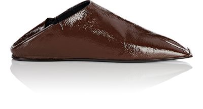 balenciaga square toe leather mules