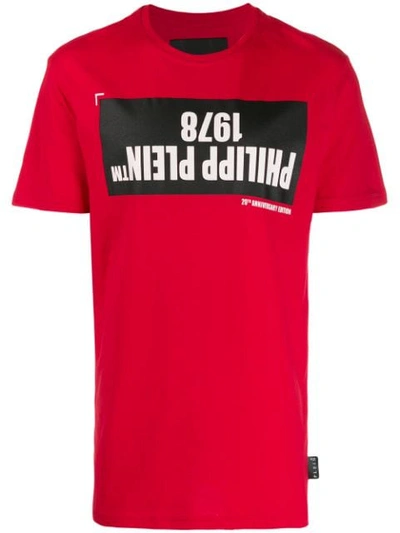 Philipp Plein Red Cotton T-shirt