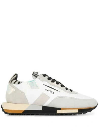 Ghoud Rush White Suede And Leather Sneakers In Grey