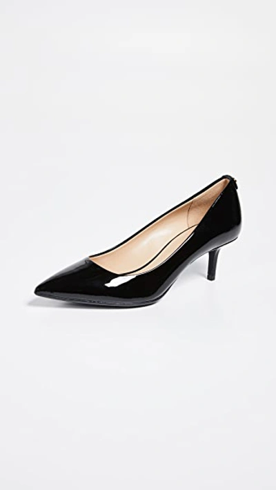 Michael Michael Kors Flex Patent Kitten-heel Pumps In Black