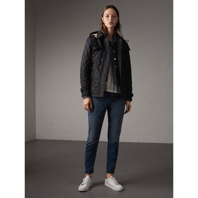 burberry quilted trench jacket with detachable hood