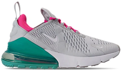 Pre-owned Nike Air Max 270 South Beach (women's) In Pure Platinum/pink Blast-aurora-white