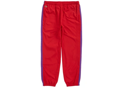 Pre-owned Supreme Lacoste Track Pant (fw19) Red