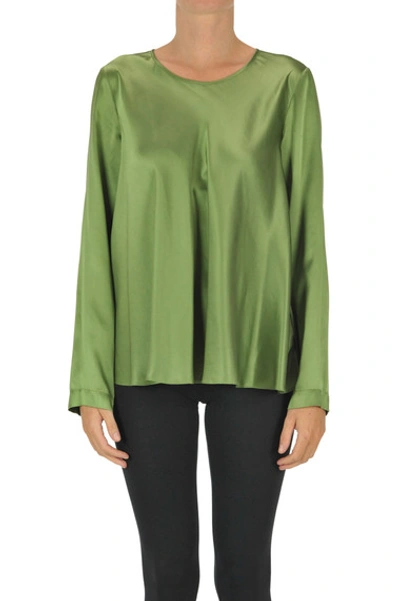 Forte Forte Round Neck Blouse In Green