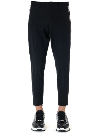 Dsquared2 Black Wool Tailored Trousers