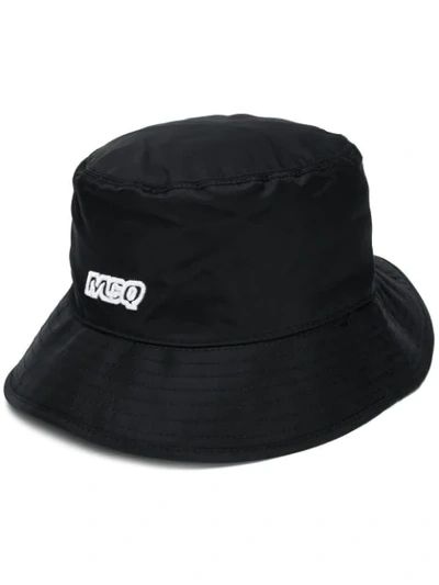 Mcq By Alexander Mcqueen Logo Nylon Bucket Hat In Black