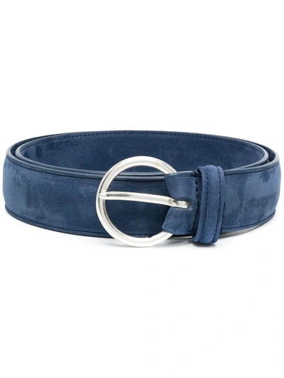 Anderson's Suede Leather Belt In Blue