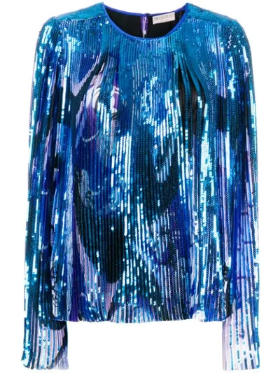 Pucci Sequin Embellished Blouse In Blue