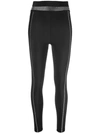 Adam Selman Sport Crystal Embellished Performance Leggings In Black