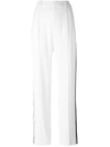 Chloé Straight Leg Piped Trousers In White