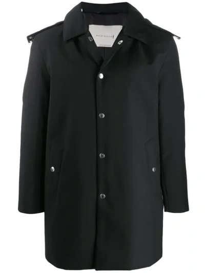 Mackintosh Dunoon Short Hooded Coat In Black