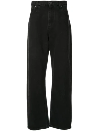 Msgm High-waisted Trousers In Black