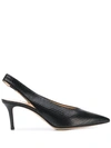 Leqarant Lupin Textured Leather Pumps In Black