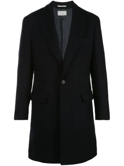 Brunello Cucinelli Single-breasted Fitted Coat In Blue