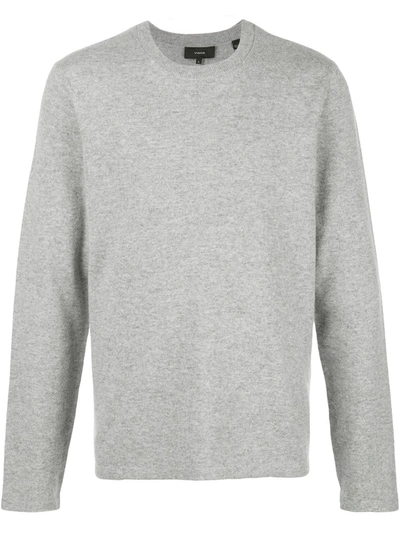 Vince Birdseye Raglan Long-sleeve Jumper In Grey Pearl