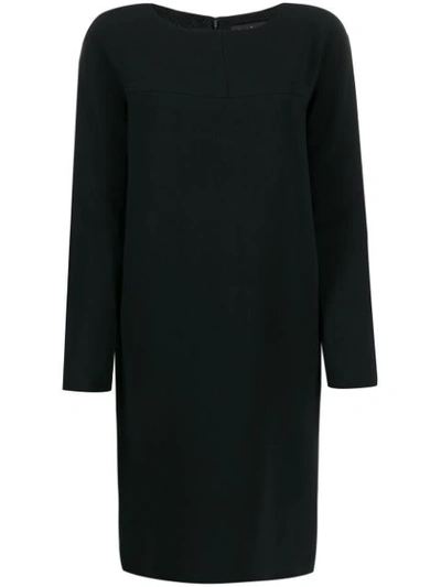 Gianluca Capannolo Long Sleeved Shift Dress In Black