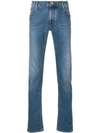 Hand Picked Mid-rise Slim-fit Jeans In Blue