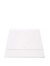 Modern Weaving Folio Magnetic Clutch Bag In White