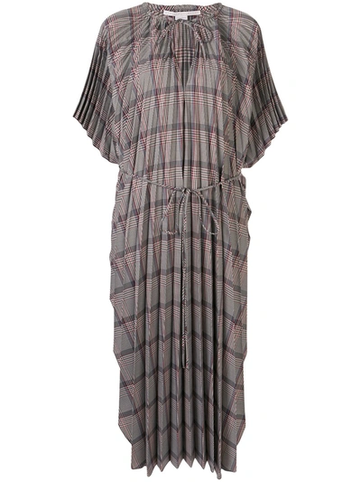 Stella Mccartney Check Pattern Dress In Brown