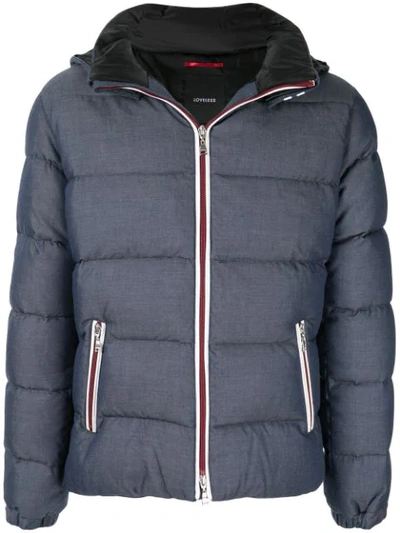 Loveless Detachable Hooded Padded Jacket In Blue