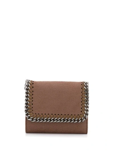 Stella Mccartney Falabella Tri-fold Wallet In Brown