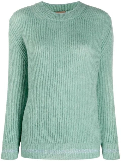 Altea Ribbed Knitted Jumper In Green