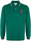 Kent & Curwen Long Sleeve Polo Shirt In Green