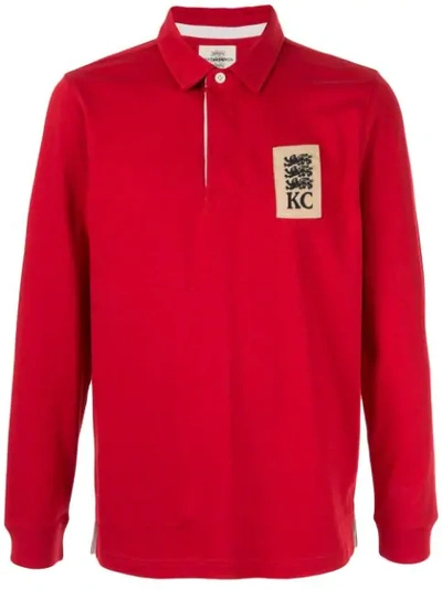 Kent & Curwen Long Sleeve Polo Shirt In Red