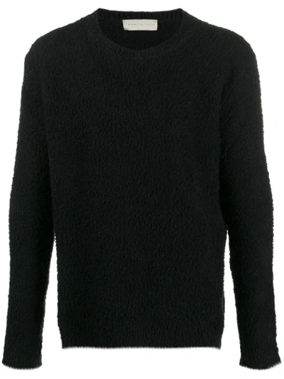 Paura Textured Relaxed-fit Jumper In Black
