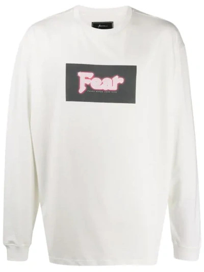 Paura Sweatshirt Mit Grafischem Print In White