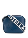 Stella Mccartney Mini Stella Logo Camera Bag In Blue