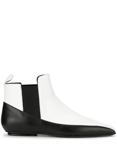 Rosetta Getty Zweifarbige Stiefeletten In White