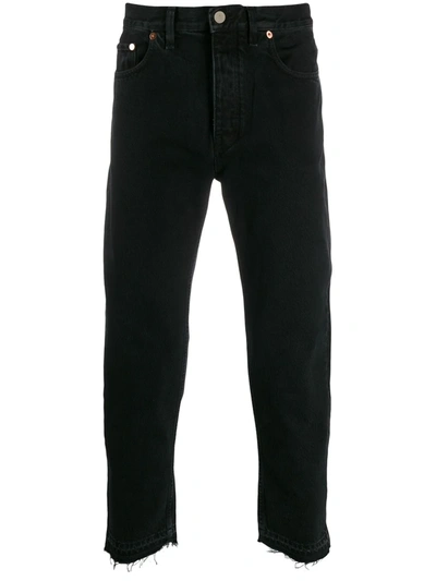Harmony Paris Straight Leg Cropped Jeans In Black
